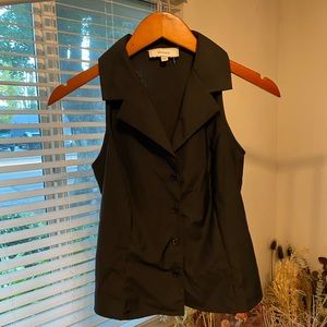 Rihoas Black Naple Neck Vest